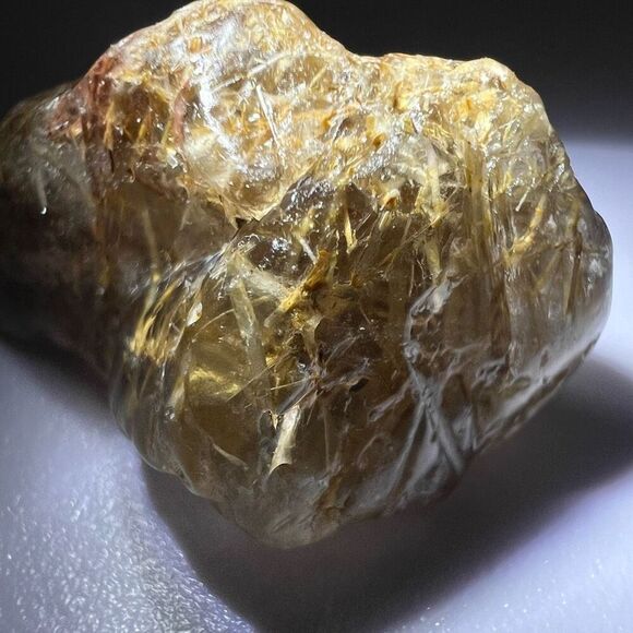 Golden Rutilated Quartz Crystal Freeform (#8) - Picture 5 of 10